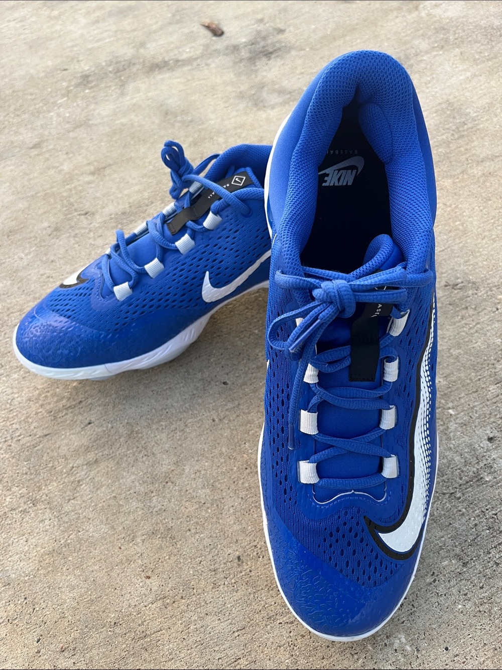 Nike Alpha Huarache Elite 4 Metal Baseball Cleats Royal Blue FN7222-400 Men